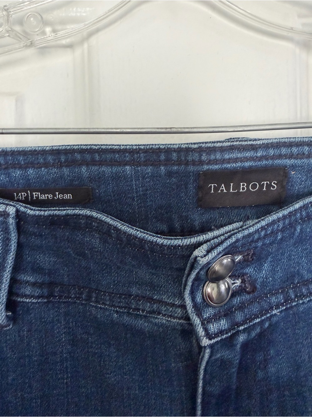 Talbots Flare Leg Pintuck Jeans Size 14P - Picture 8 of 12